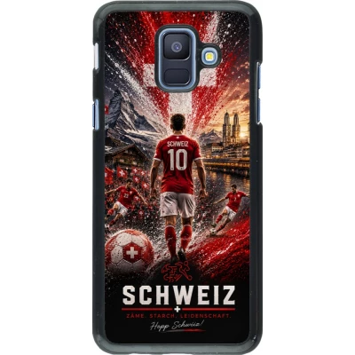 Samsung Galaxy A6 Case Hülle - Fussball Schweiz splash 2026
