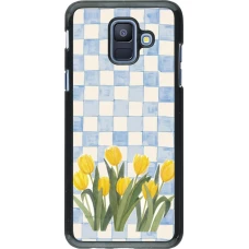 Samsung Galaxy A6 Case Hülle - Blue vichy tulips Spring 2026