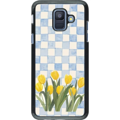 Samsung Galaxy A6 Case Hülle - Blue vichy tulips Spring 2026
