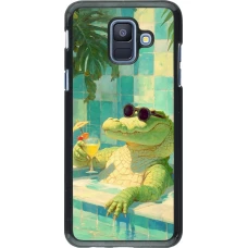Coque Samsung Galaxy A6 - Crocodile in the swimming pool Summer 2026