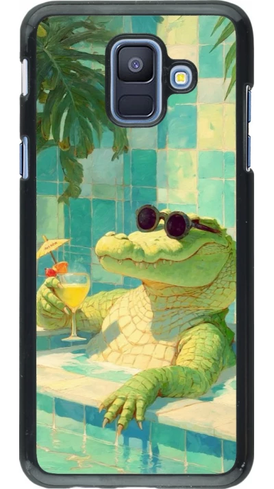 Coque Samsung Galaxy A6 - Crocodile in the swimming pool Summer 2026