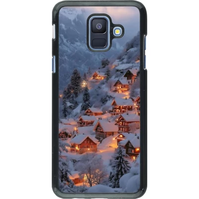 Coque Samsung Galaxy A6 - Winter 25 Winter snowy village