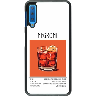 Samsung Galaxy A7 Case Hülle - Cocktail Rezept Negroni