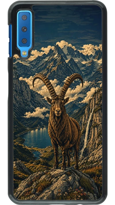 Coque Samsung Galaxy A7 - Linocut Bouquetin