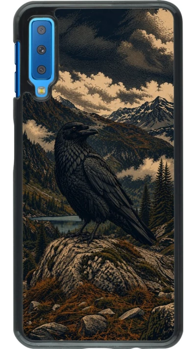 Coque Samsung Galaxy A7 - Linocut Grand Corbeau