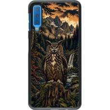 Coque Samsung Galaxy A7 - Linocut Grand-Duc