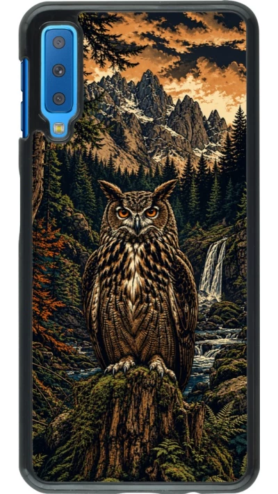 Coque Samsung Galaxy A7 - Linocut Grand-Duc