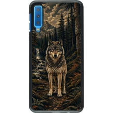 Samsung Galaxy A7 Case Hülle - Linocut Wold