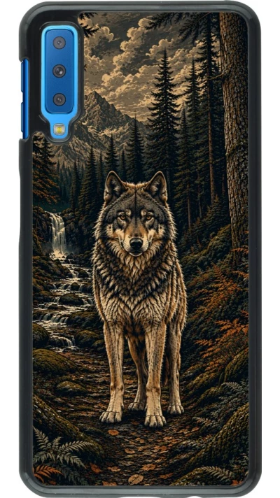 Coque Samsung Galaxy A7 - Linocut Loup