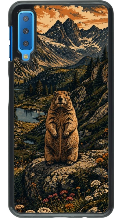 Coque Samsung Galaxy A7 - Linocut Marmotte