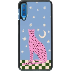 Samsung Galaxy A7 Case Hülle - Pink leopard with stars 2026