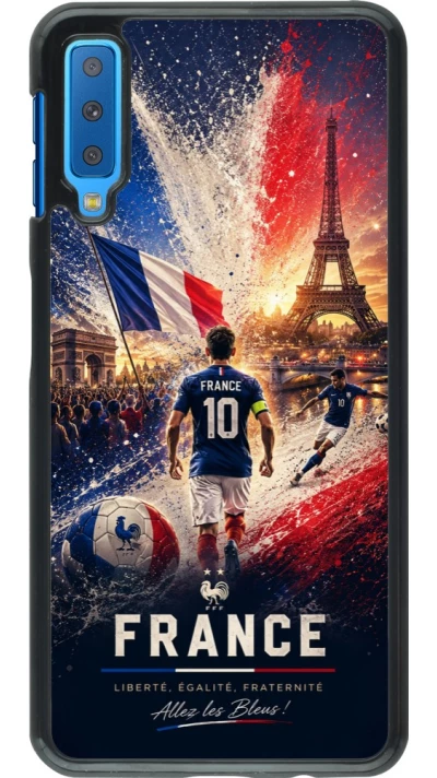 Coque Samsung Galaxy A7 - Football France splash 2026