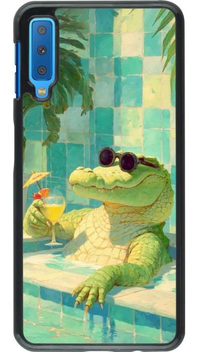Coque Samsung Galaxy A7 - Crocodile in the swimming pool Summer 2026