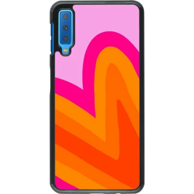 Coque Samsung Galaxy A7 - Valentine 2024 heart gradient
