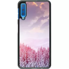 Samsung Galaxy A7 Case Hülle - Winter 22 Pink Forest