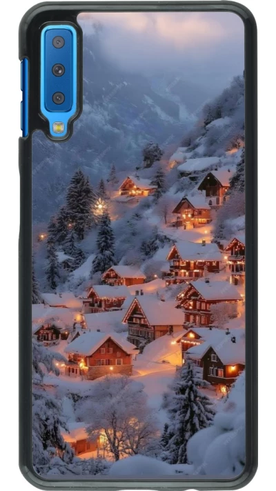 Coque Samsung Galaxy A7 - Winter 25 Winter snowy village