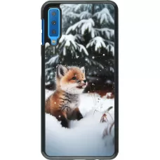Samsung Galaxy A7 Case Hülle - Weihnachten 2023 Fuechslein Tanne