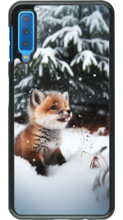 Samsung Galaxy A7 Case Hülle - Weihnachten 2023 Fuechslein Tanne