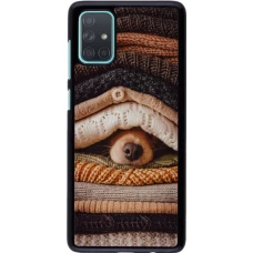 Samsung Galaxy A71 Case Hülle - Autumn 26 Dog under the covers