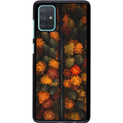 Samsung Galaxy A71 Case Hülle - Autumn 26 Road in autumn