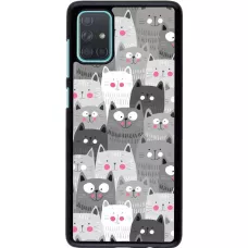 Coque Samsung Galaxy A71 - Chats gris troupeau