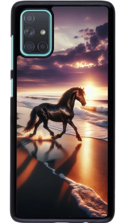Samsung Galaxy A71 Case Hülle - Pferd majestätisch Strand