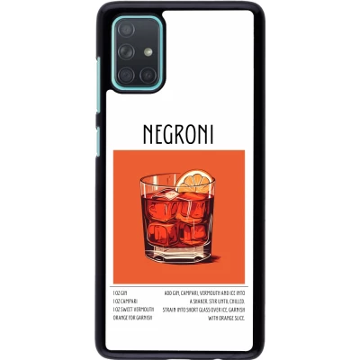 Samsung Galaxy A71 Case Hülle - Cocktail Rezept Negroni