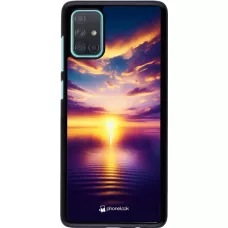 Samsung Galaxy A71 Case Hülle - Sonnenuntergang gelb violett