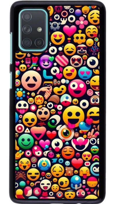 Samsung Galaxy A71 Case Hülle - Emoji Mix Farbe