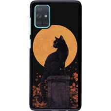 Samsung Galaxy A71 Case Hülle - Halloween 2026 Cat Art Nouveau