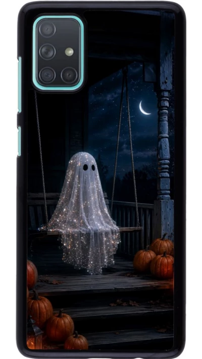 Samsung Galaxy A71 Case Hülle - Halloween 2026 Ghost on a swing