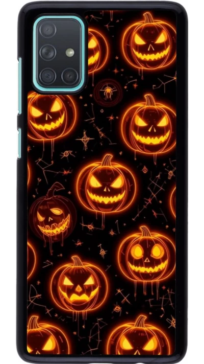 Samsung Galaxy A71 Case Hülle - Halloween 2026 Pattern Pumpkins