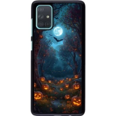 Samsung Galaxy A71 Case Hülle - Halloween 2026 Road of Pumpkins