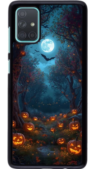 Samsung Galaxy A71 Case Hülle - Halloween 2026 Road of Pumpkins