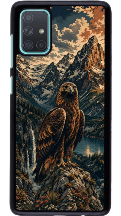 Coque Samsung Galaxy A71 - Linocut Aigle Royal