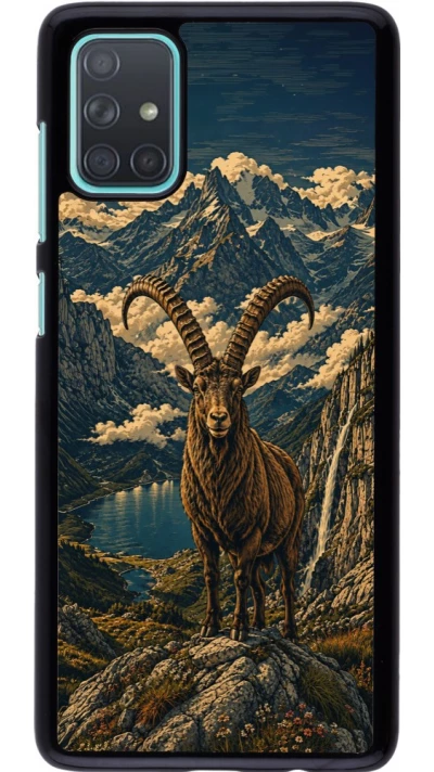 Coque Samsung Galaxy A71 - Linocut Bouquetin
