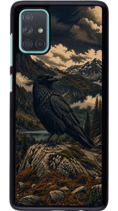 Coque Samsung Galaxy A71 - Linocut Grand Corbeau