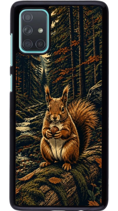 Coque Samsung Galaxy A71 - Linocut Ecureuil