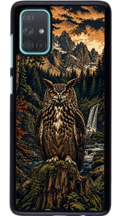 Coque Samsung Galaxy A71 - Linocut Grand-Duc