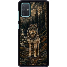 Coque Samsung Galaxy A71 - Linocut Loup