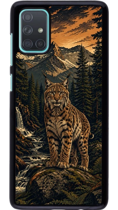Coque Samsung Galaxy A71 - Linocut Lynx