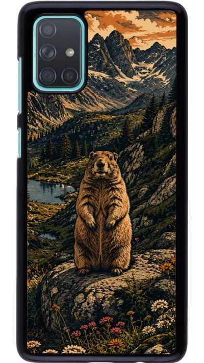 Coque Samsung Galaxy A71 - Linocut Marmotte