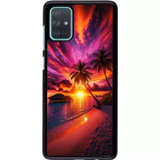 Samsung Galaxy A71 Case Hülle - Malediven Abenddämmerung Glückseligkeit