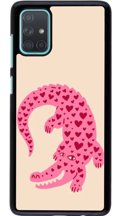 Samsung Galaxy A71 Case Hülle - Pink crocodile 2026