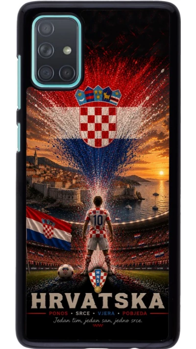 Samsung Galaxy A71 Case Hülle - Fussball Kroatien splash 2026