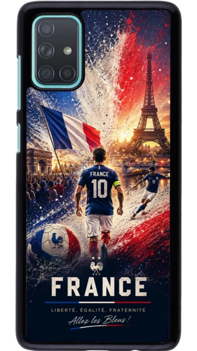 Samsung Galaxy A71 Case Hülle - Fussball Frankreich splash 2026