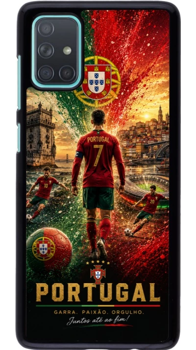 Samsung Galaxy A71 Case Hülle - Fussball Portugal splash 2026