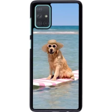 Samsung Galaxy A71 Case Hülle - Summer Dog on Paddle