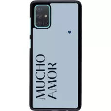 Samsung Galaxy A71 Case Hülle - Valentine 2024 mucho amor azul