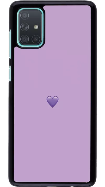 Samsung Galaxy A71 Case Hülle - Valentine 2023 purpule single heart